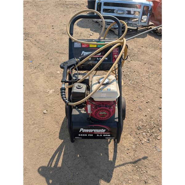 *NO PUMP* "Power Mate" gas powered pessure washer motor with hose, on cart. *5.5Hp honda motor, dece