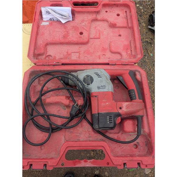 Milwaukee - Corded rotary hammer/hammer drill, with plastic case, Tested-works