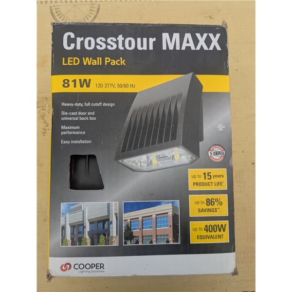 1 "Cooper Lighting" 81W "Crosstour Max" LED light, new in box