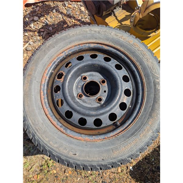 4 tires on steel rims, R16, good tread