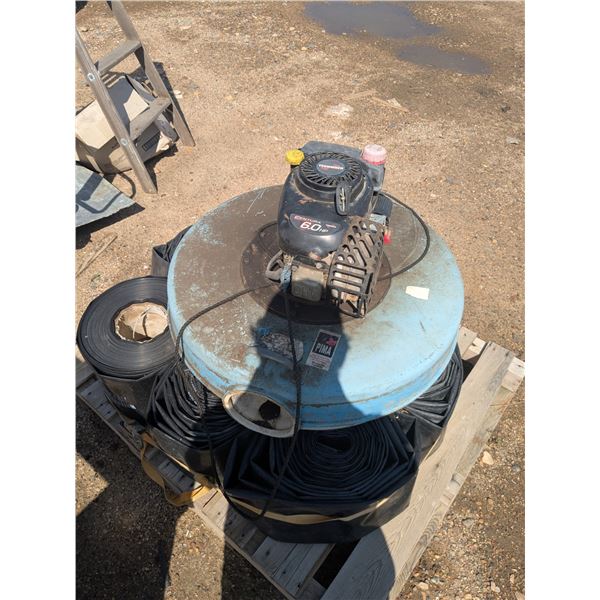 Slough pump, with layflat hose, 6HP, not tested, decent compresion