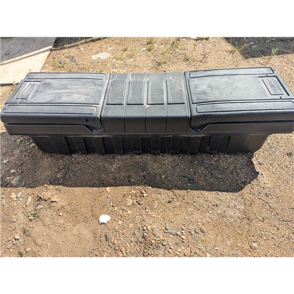 Plastic "Tuff Box" toolbox for truck bed, 70x20x15"
