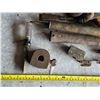 Image 3 : Antique and vintage tools with a metal basket