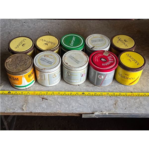 Vintage cigarette tins