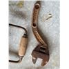 Image 3 : Antique hand drills and wrenches