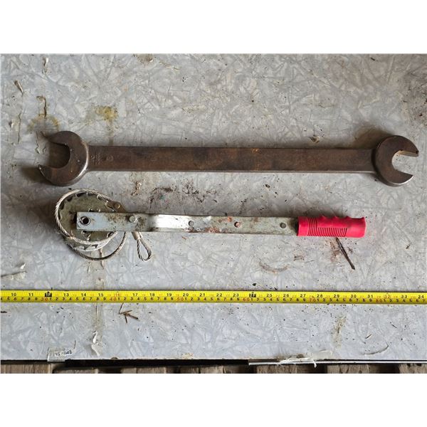 Large wrench and winch