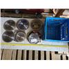 Image 1 : Various sizes of saw blades and milk crate