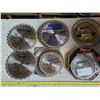 Image 2 : Various sizes of saw blades and milk crate