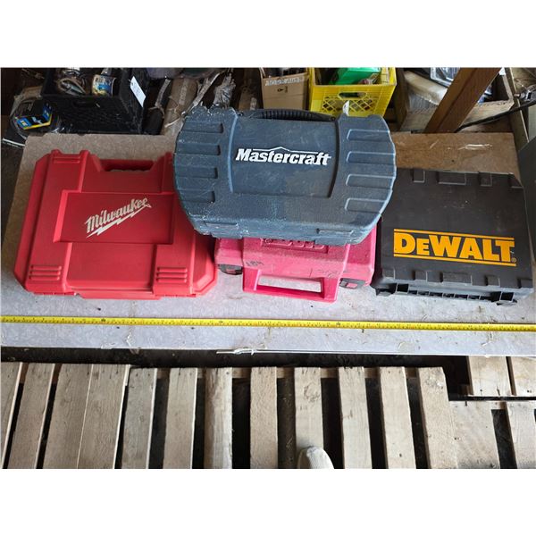 4 empty tool cases