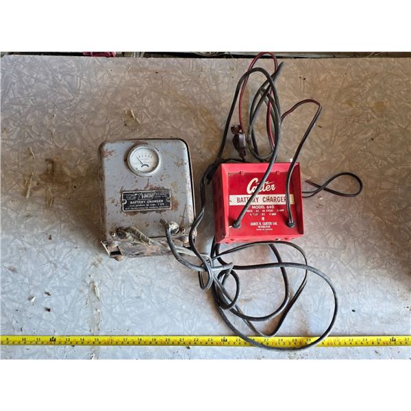 2 vintage battery chargers- untested