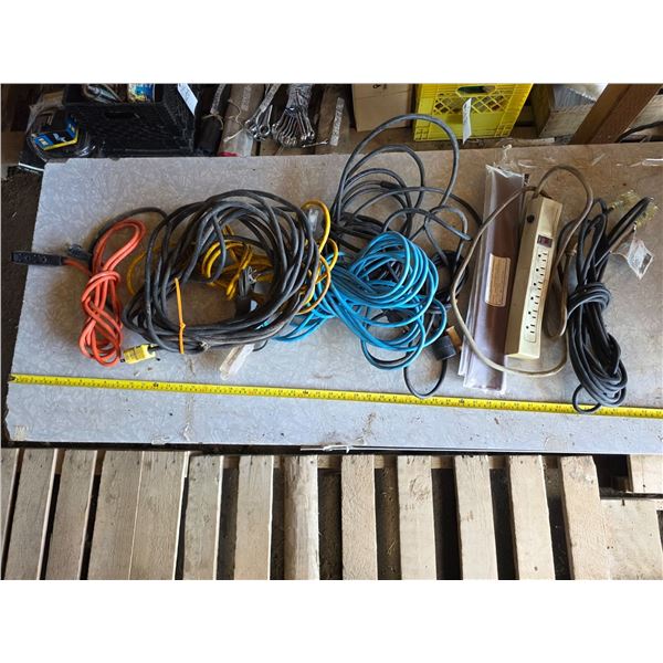 Lot of various extension cords