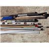 Image 2 : Assortment of tools- level, measuring sticks