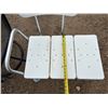 Image 4 : White Shower Bench and Patio Chair.