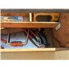 Image 2 : Vintage wooden toolbox, with tools