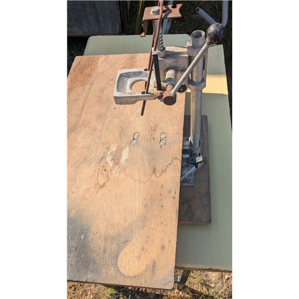 Vintage drill press for handheld electric drill