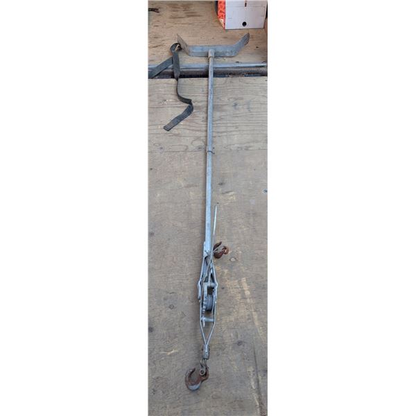 Steel cable come-a-long with attachment