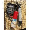 Image 2 : Basket of miscelaneous, index card holder, tripod