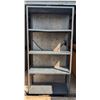 Image 1 : Metal shelves with wooden backing, 36x16x70"