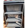 Image 2 : Metal shelves with wooden backing, 36x16x70"