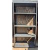Image 1 : Metal shelves with wooden backing, 36x16x70"