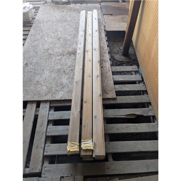 19 pieces, 1"x4"x8' Cedar tongue and groove boards