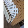 Image 2 : pegboard 34", lattice 24", two 12" shelf boards