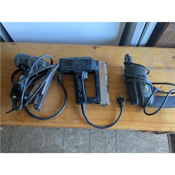 2 electric staplers and drill
