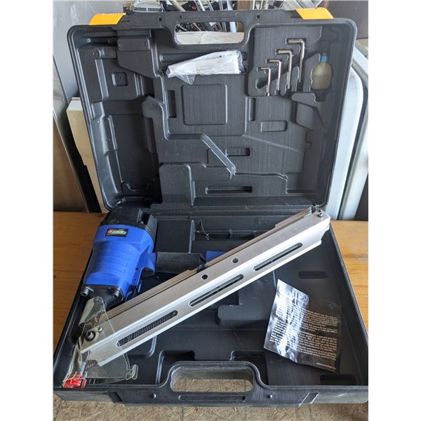 Air nailer, in plastic case