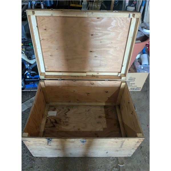 Wooden lock box, 36x24x18