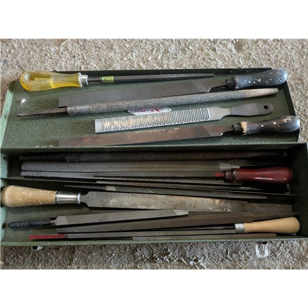Metal box of files and rasps