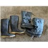 Image 1 : Mens size 9 steel toe rubber boots and winter boots