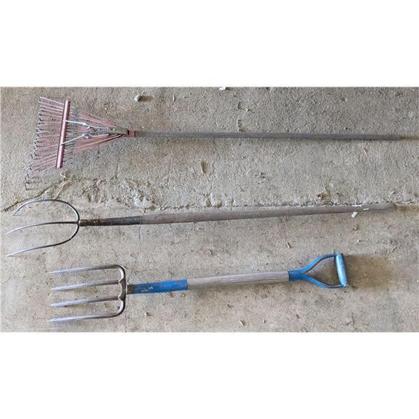 Hay fork, garden fork, leaf rake