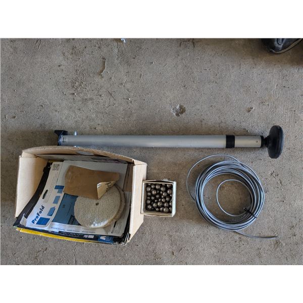Mixed lot- sandpaper, copper wire, etc