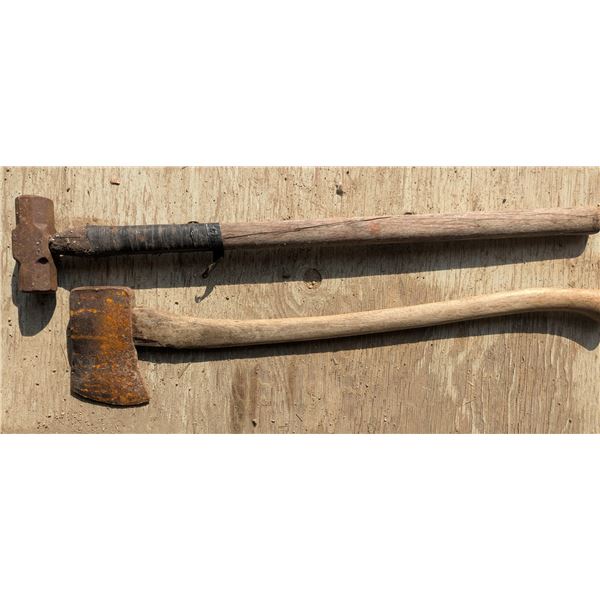 Axe with small sledge, 36" handles