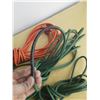 Image 3 : (2) Green and (1) Orange Extension Cord. (Untested) (One Green Look Like Repaired, See Photos)