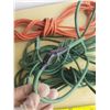 Image 4 : (2) Green and (1) Orange Extension Cord. (Untested) (One Green Look Like Repaired, See Photos)