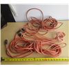 Image 1 : (3) Orange extension cords. (Untested) (Minor Cuts Seen, See Photos)