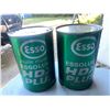 Image 1 : Two Esso oil cans