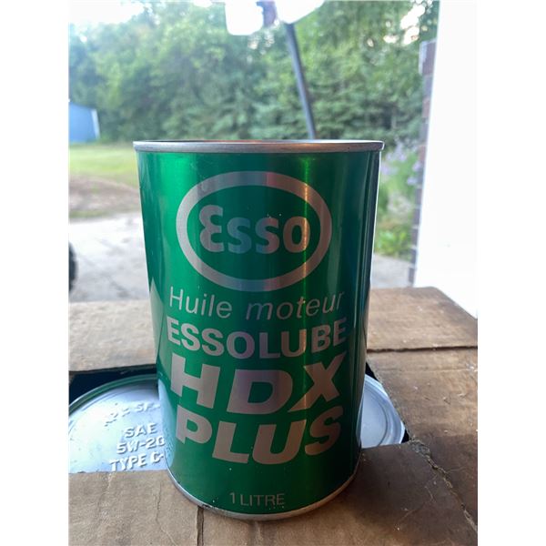 Esso oil cans, 24 in original case