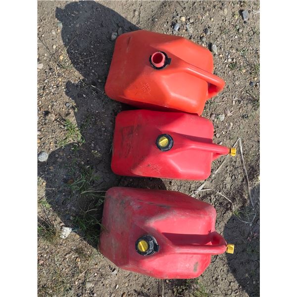 3 gas cans