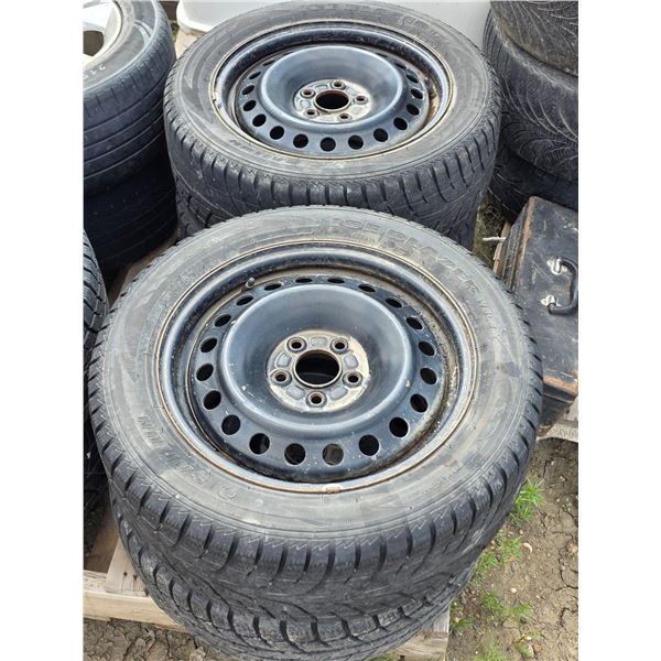 Set of 4 tires and rims- 215/55R16- 5 bolt