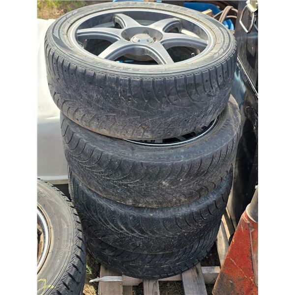 Set of 4 tires and rims- 10 bolt- 215/50R17
