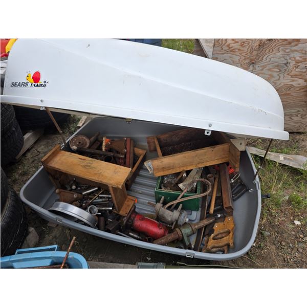 Vehicle cargo topper full of tools and hardware