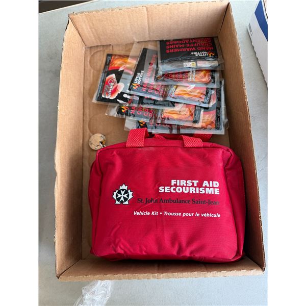 First aid kit and hand warmers