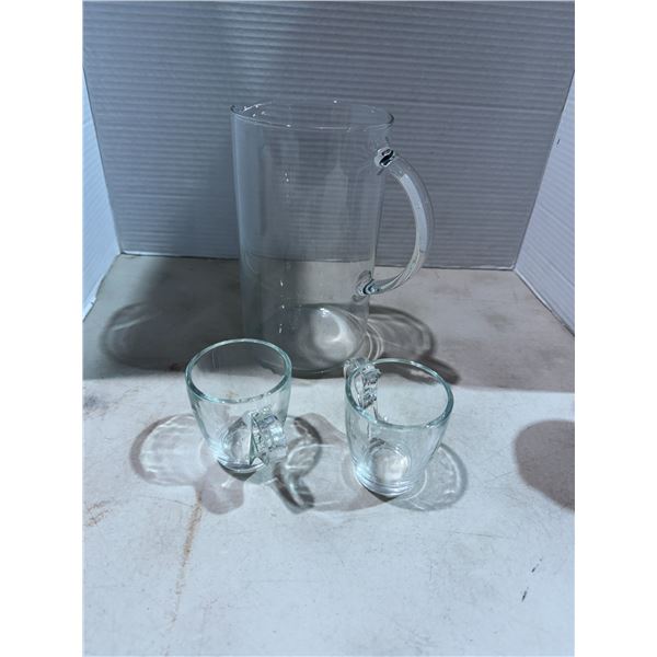 Pitcher and glasses
