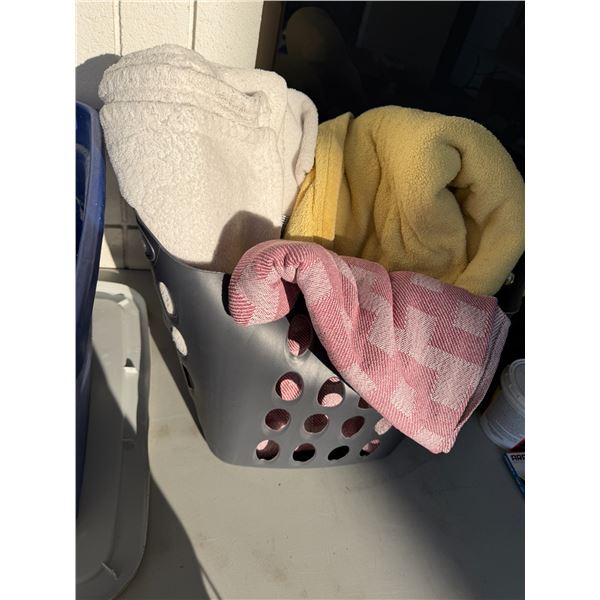Blankets and basket