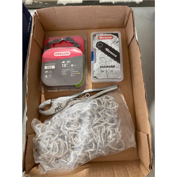 Chainsaw, chains, etc.
