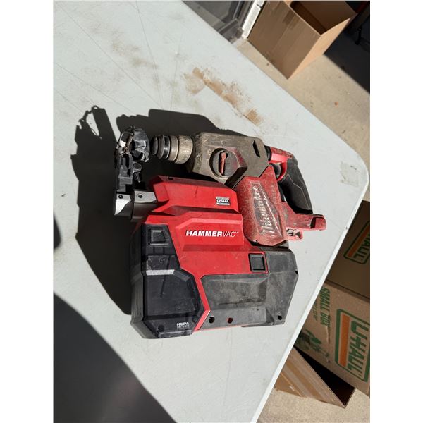 Milwaukee 2912-20 1" SDS PLUS Rotary Hammer Drill with HAMMERVAC Dust Collector