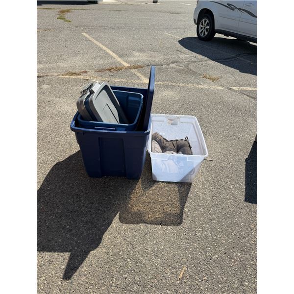 Bins with cushion