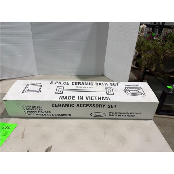 3 pc ceramic bath set new